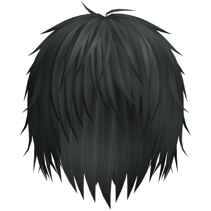 vkei emo boy anime wispy hair (dark green) Roblox item