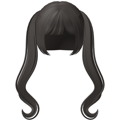 sweetest princess pigtails in dark ash Roblox item