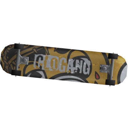 Custom Glo Gang Design Skateboard V10 (Back)