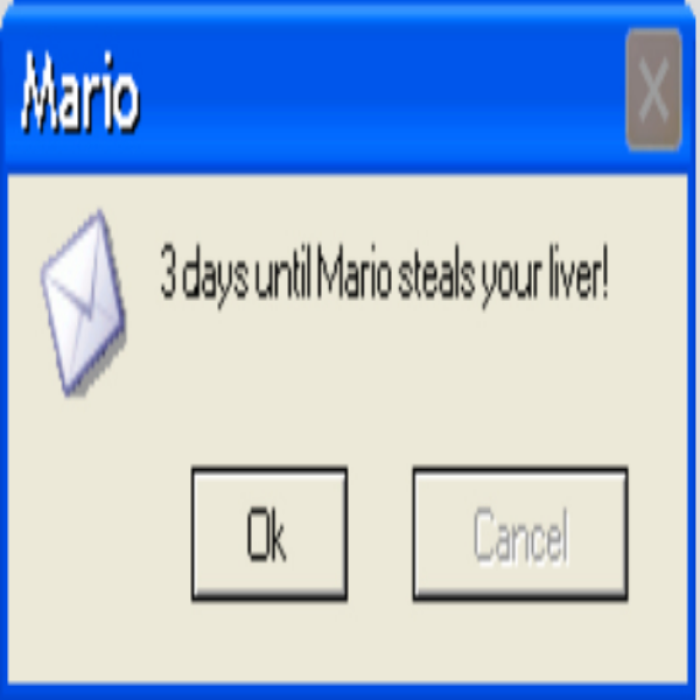 # days until Mario steals your liver! Roblox decal