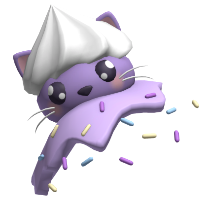 kawii purple ice cream sprinkles cat