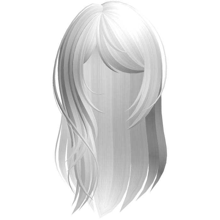 long layered side swept bangs hair white