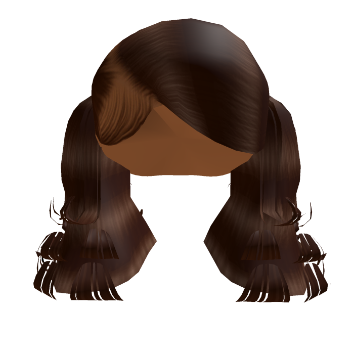 Swoop Pigtails w Curly Ends (Brown)
