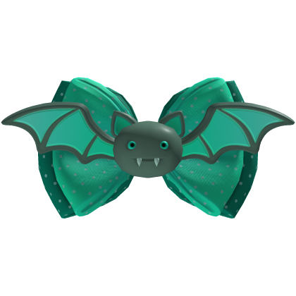 Turquoise Teal Bat Wing Bow