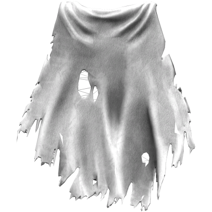 White Dirty Old Torn Ripped Traveler Cape 