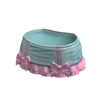 Polka Dot Ruffle Mini Skirt Pink Black