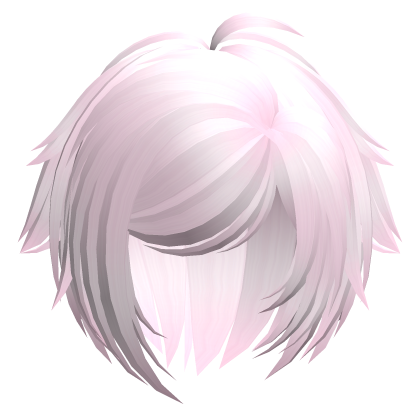pink wispy anime side swept bob Roblox item