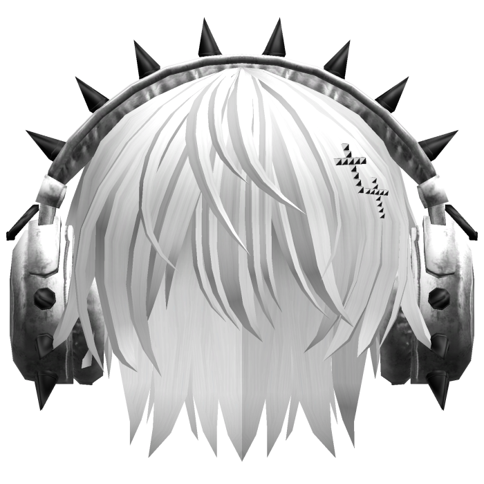 Boy Hair W/ Punk Headphones White
