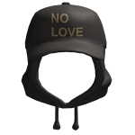 Hoodie w/ No Love Cap - Black