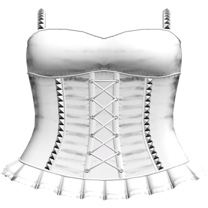 Gothic Laced Striped Dress in White