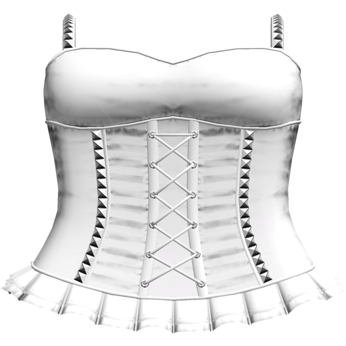 Gothic Laced Striped Dress in White