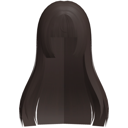 Long Straight Hime Hair in Brown