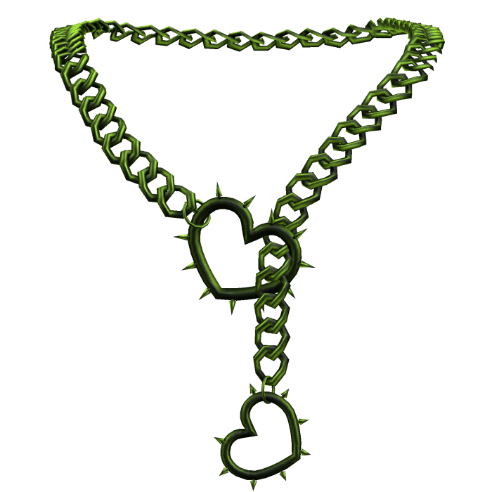 Green Heart Chain Choker