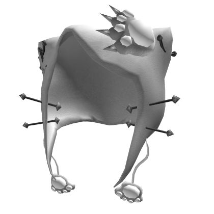 White Emo Studded Spiky Cat Hood w Piercings