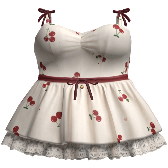 Cherry Ribbon Mini Dress