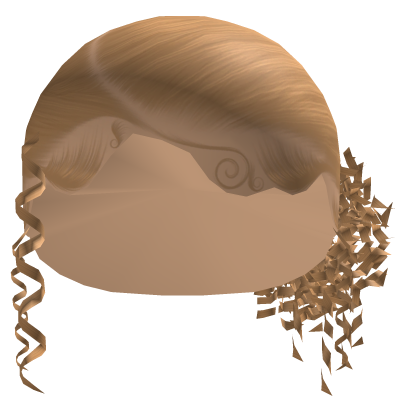 Curly Side Ponytail In Blonde Roblox item