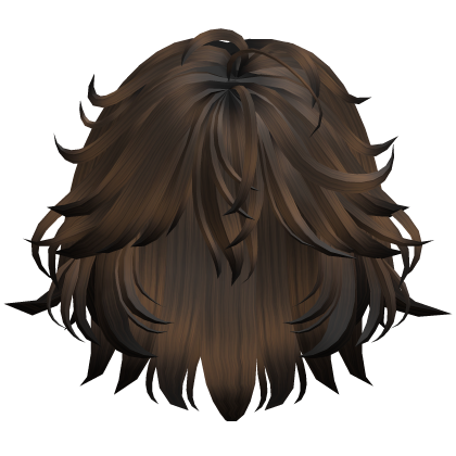 Fluffy Tousled Bob Hair - Brown