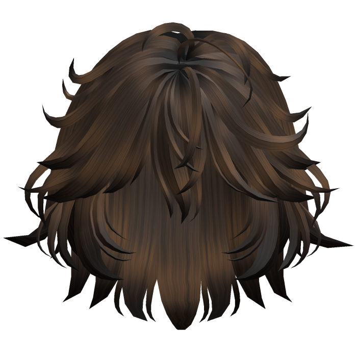 Fluffy Tousled Bob Hair - Brown