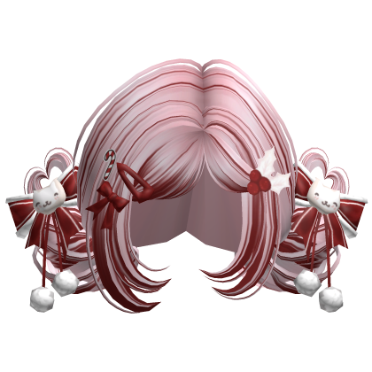 ♡ Christmas Buns w/ Bows (Pink & Red