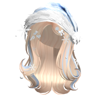 Shy Gentle Swirls w/Santa Hat (Blonde&Blue)