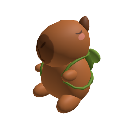 Cute capybara with cute turtle backpack thumbnail