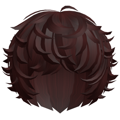 cute kawaii dark red messy swirly curly fluffy