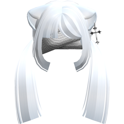 Gothic Shoujo Bandage Straight Pigtails in Blue Roblox item