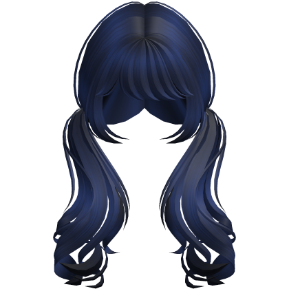 Blue Swirly Long Pigtails Roblox item