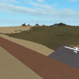 Western town with airport. icon