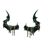 Emerald Chainbound Horns - Cursed Oni Crown