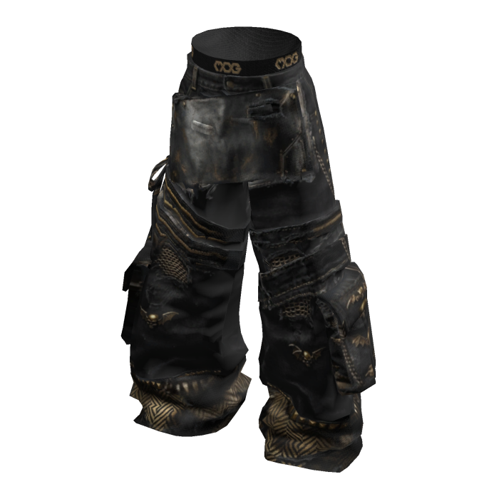 MOG - Black Gold Denim Pants