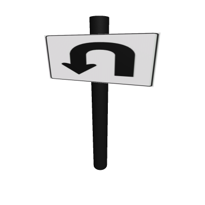 U-Turn sign.