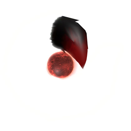 ♡ Big Glowing Red White & Black Fox Tail w/ Moon ♡