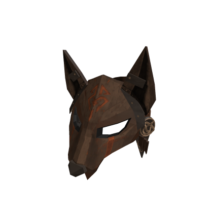 Viking Wolf Mask - Dark Wood Brown