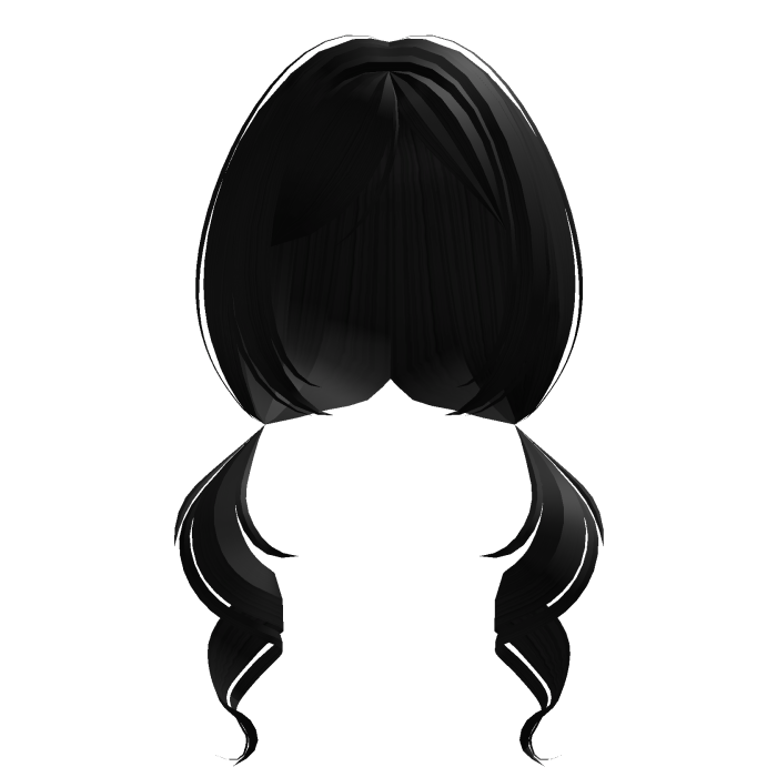 ♡ Sweet Low Pigtails in black