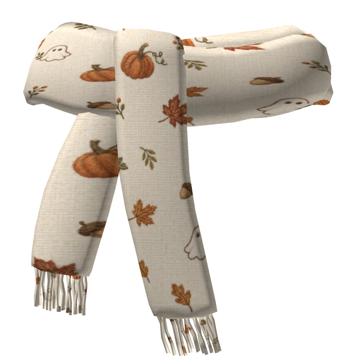 Cute Halloween Cozy Fall Autumn Scarf