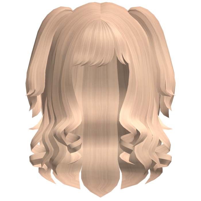 Cute Swirly Curled Pigtails (Blonde)