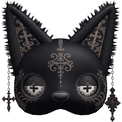 Goth Sad Cat Mask