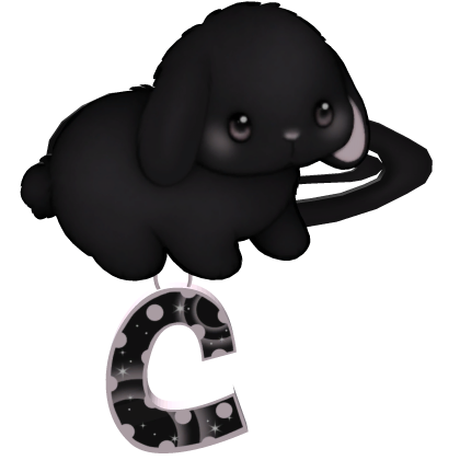 ♡ : °. littl bunni initial C hairclip .°