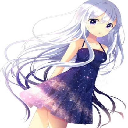 anime girl white hair Roblox decal