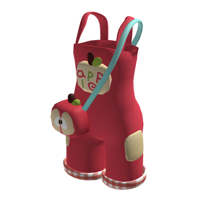 red apple overalls cute igari clothing with bag ♡