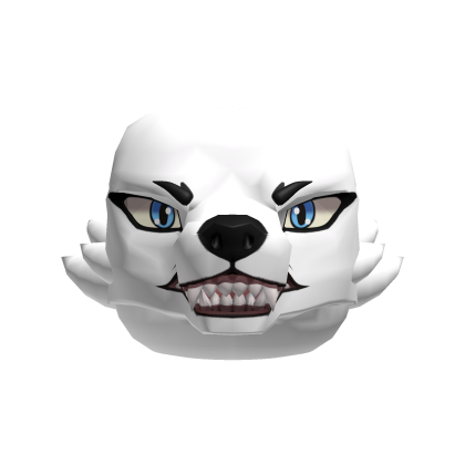 White Werewolf Furry Head