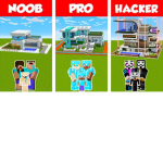 noob vs pro vs hacker fan club