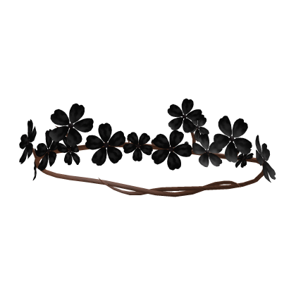 Cherry Blossom Sakura Black Flowers Tiara Crown