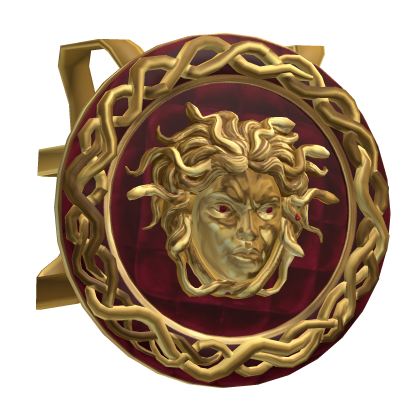 Red & Gold Medusa Back Shield