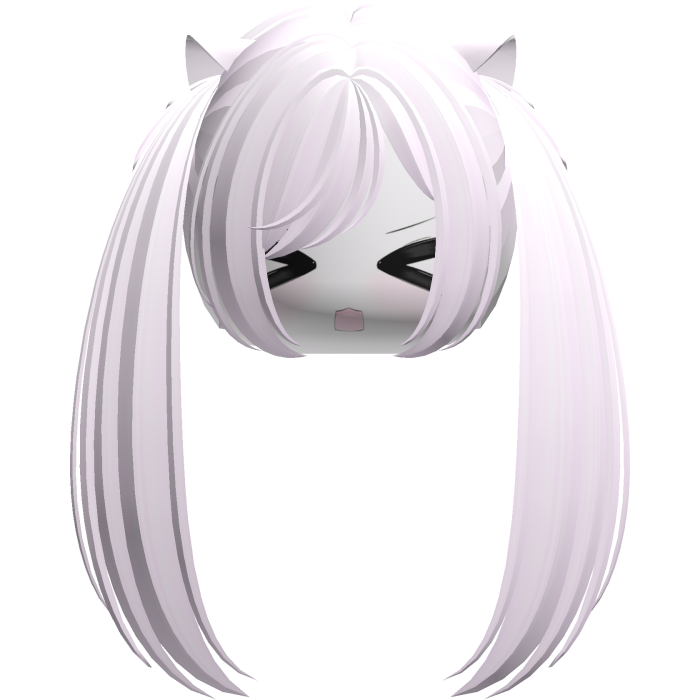 Kawaii Moe Light Pink Pigtails w Cat Ears