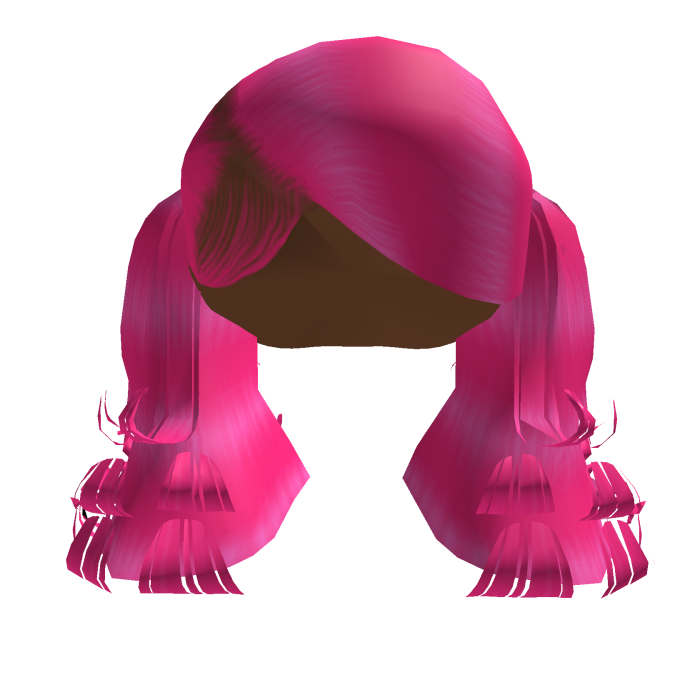 Swoop Pigtails w Curly Ends (Pink)
