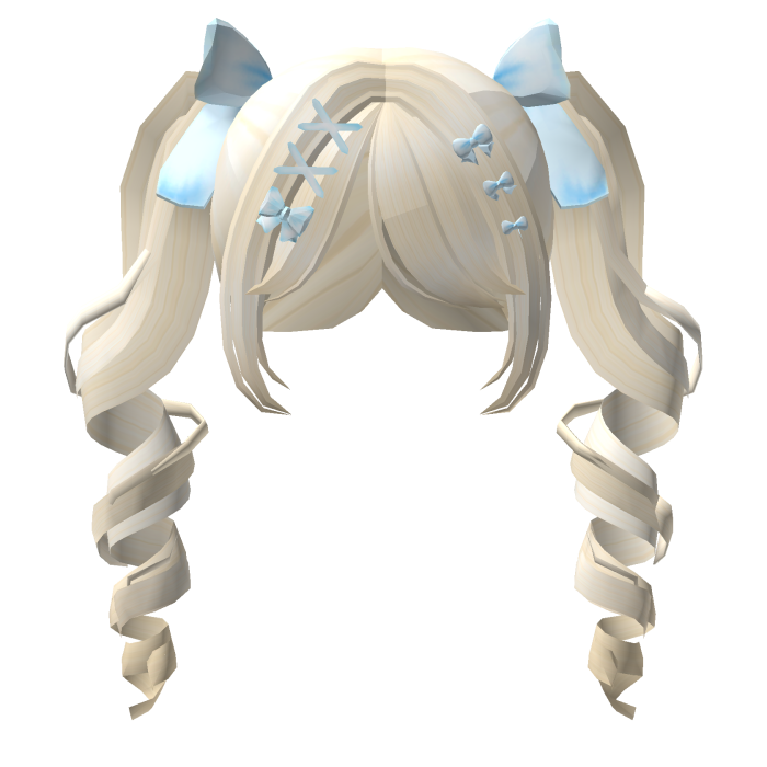 Jirai Kei Twirls Pigtails Hair - Blonde Baby Blue