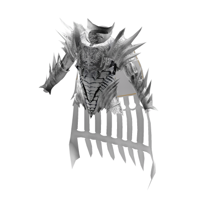  Medieval Knight Armor Top w/ Cape White