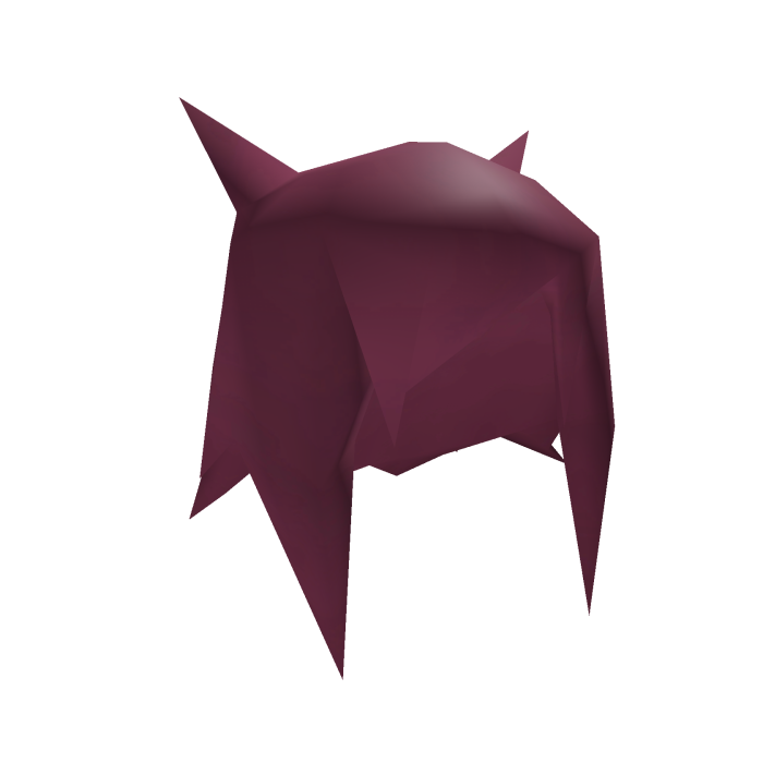 cute low poly horns spikey hair - dark pink